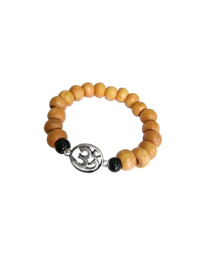 Mahadev Shiva Om Pine Wood Bracelet By Menjewell